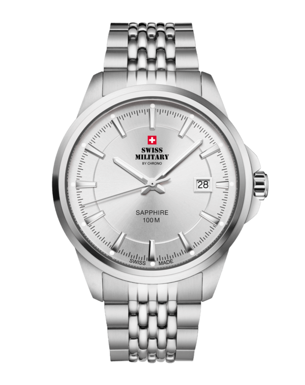 Swiss Military SM34104.02 - Classic Steel Watch for Men
