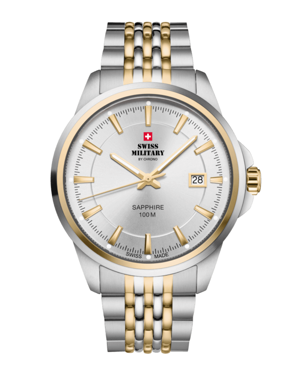 Swiss Military SM34104.04 - Classic Steel Watch for Men