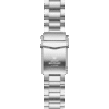 Silver stainless steel bracelet with diver extension and safety clasp, compatible with Swiss Military SMA34092 DIVER 1000
