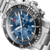 Men’s Swiss Military Chronograph SMS34113.02 with blue dial, sub-dials and tachymeter bezel.