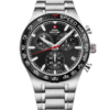 Swiss Military Speed Chronograph Watch black steel front view