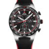 Swiss Military Speed Chronograph Watch black red rubber front view