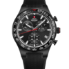 Swiss Military Speed Chronograph Watch black PVD rubber front view