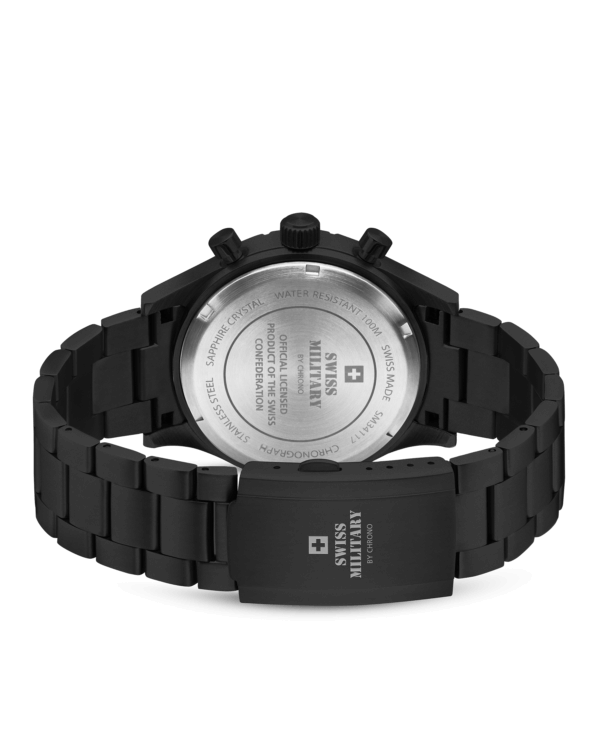 Swiss Military Field Chronograph SM34117.05 case back engraving