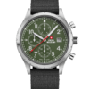 Swiss Military Field Chronograph Watch black dial black canvas front view