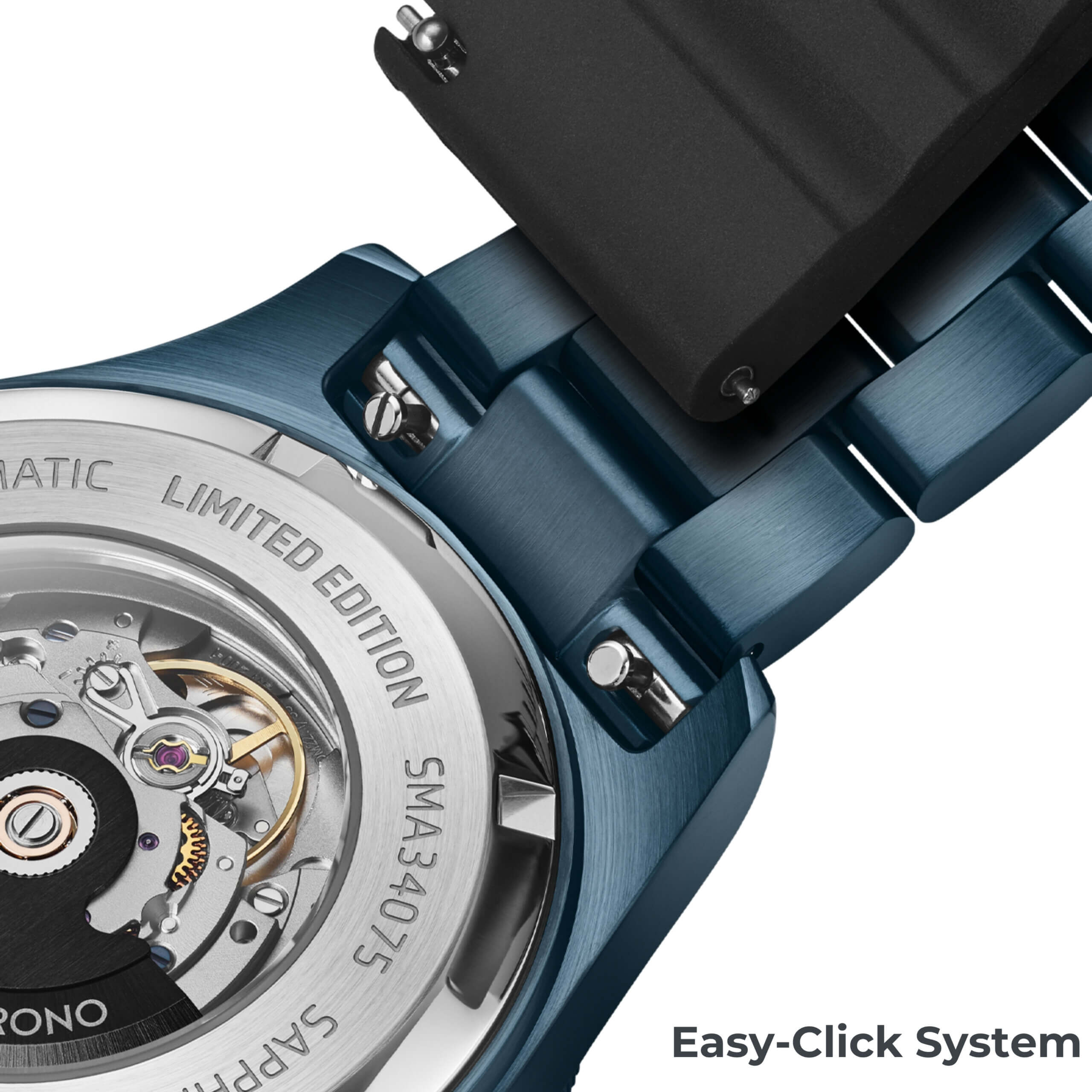 Easy-Click quick-change strap system on the Swiss Military DIVER 500 Limited Edition