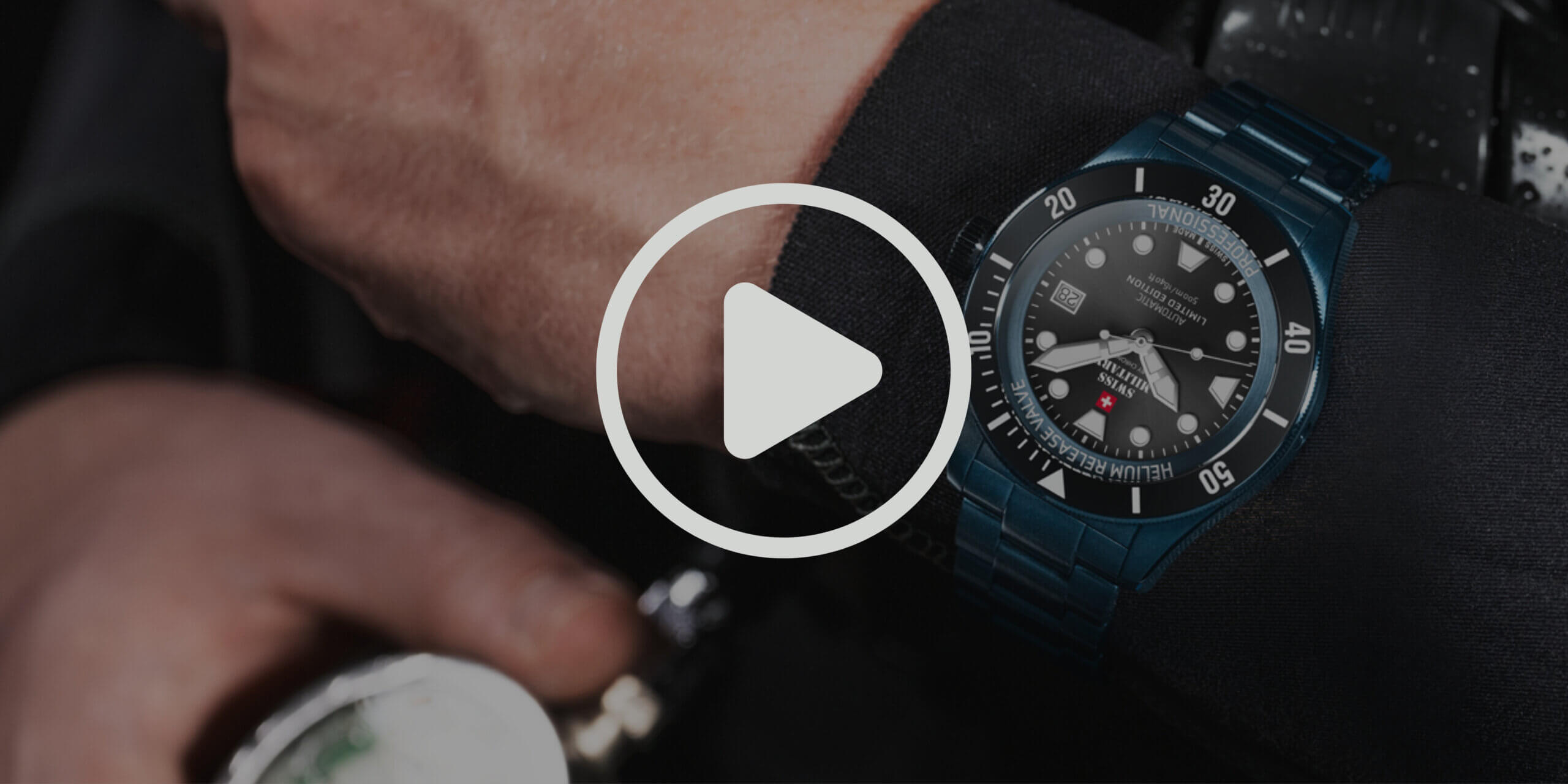 Video preview of the Swiss Military DIVER 500 Limited Edition dive watch in action