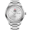 Swiss Military Elegant Men’s Watch silver dial steel bracelet front