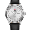 Reloj de caballero Swiss Military Classic esfera plateada correa de cuero frontal